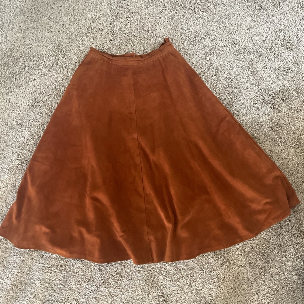 Brown Suede Skirt